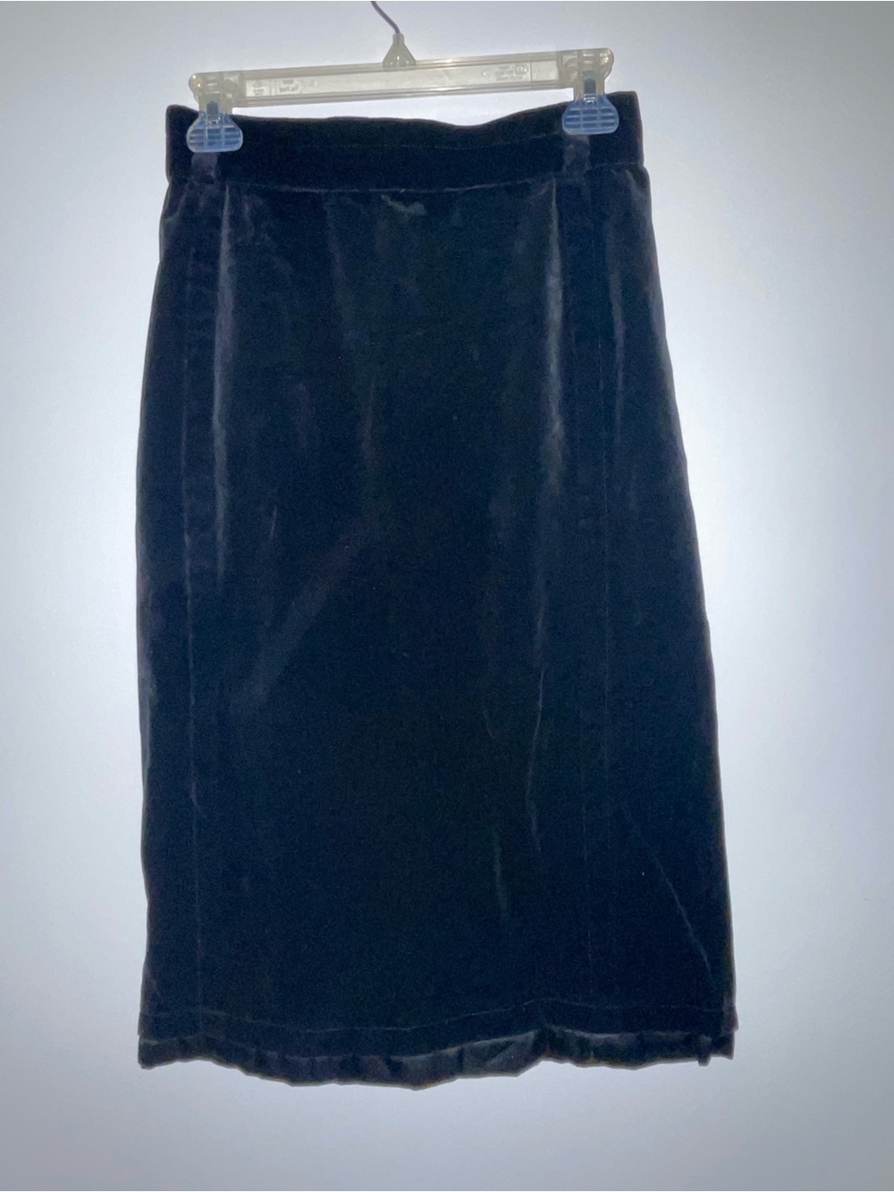 Vintage Gianni Versace Black Velvet Pencil Skirt